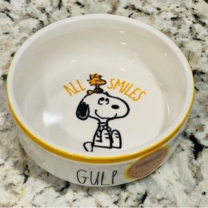 Peanuts x Rae Dunn Snoopy & Woodstock GULP Pet Food Bowl NWT!